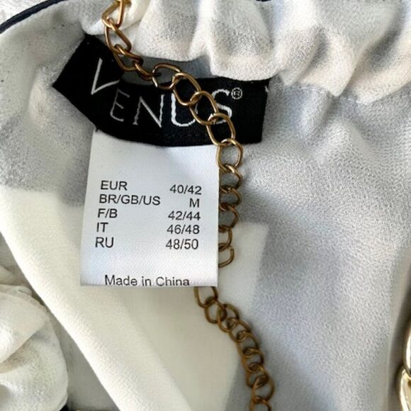 Venus High Low Kaleidoscope Dress with Chain Necklace Collar Medium - Picture 4 of 4